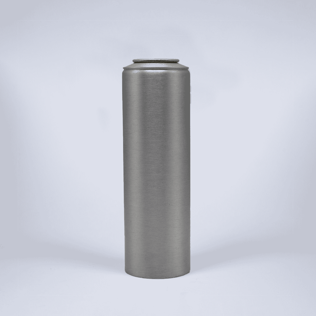 Gorge aluminum aerosol can, 45x140mm, Brushed metal base